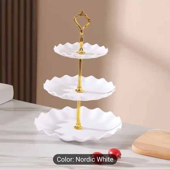 3-Tier European Style Plastic Cake Stand,‎ Fruit & Dessert Display. - Picture 1 of 3